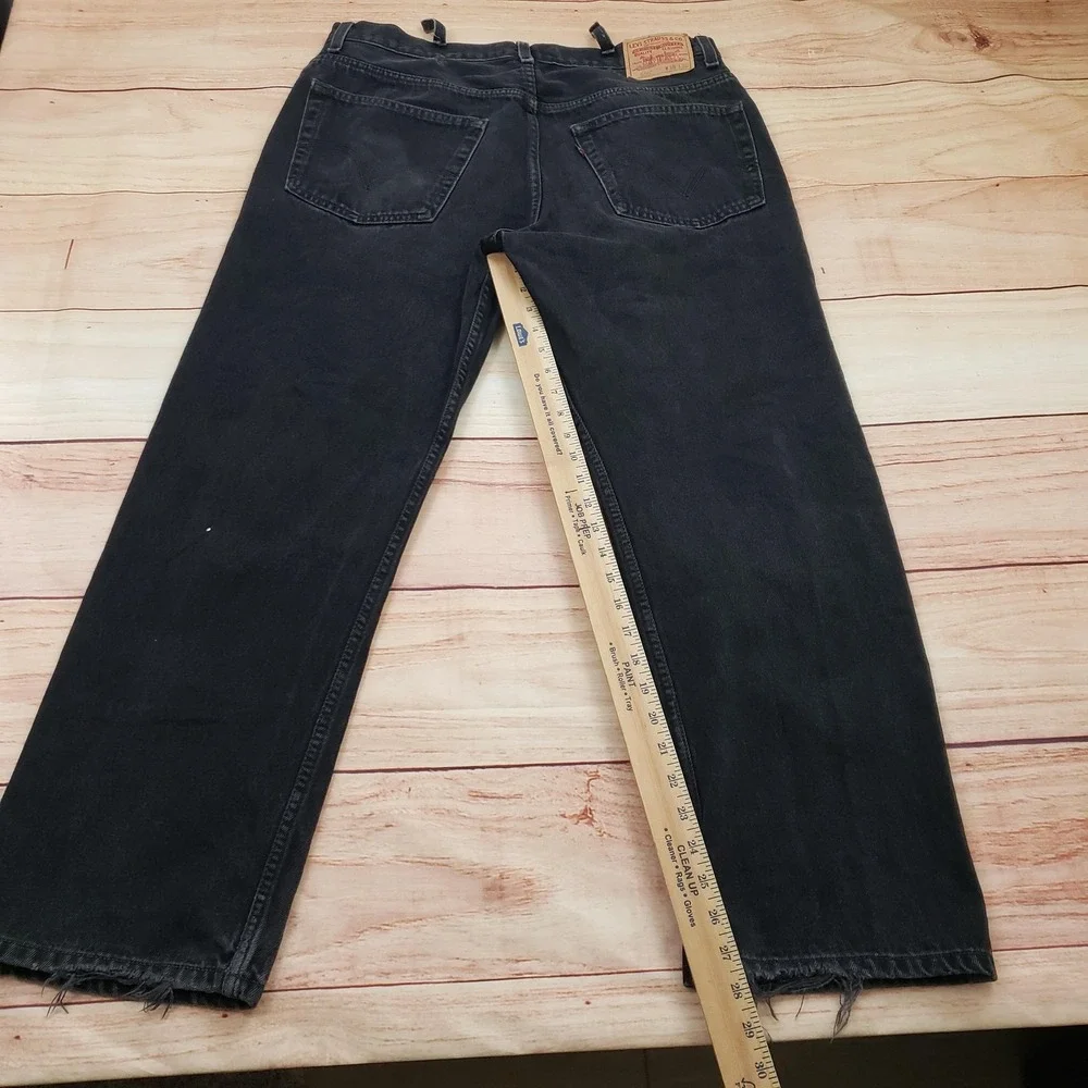 VINTAGE Levis 505 Jeans Mens‎ 38x30 Black Regular Straight Leg Outdoor Adult *